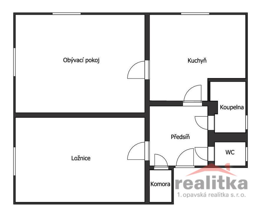 Pronájem bytu se zahradou 64 m2, 2+1, ul. Horovo náměstí, Opava – fotografie 3