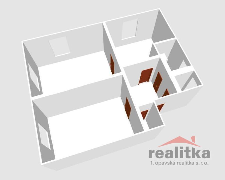 Pronájem bytu se zahradou 64 m2, 2+1, ul. Horovo náměstí, Opava – fotografie 6