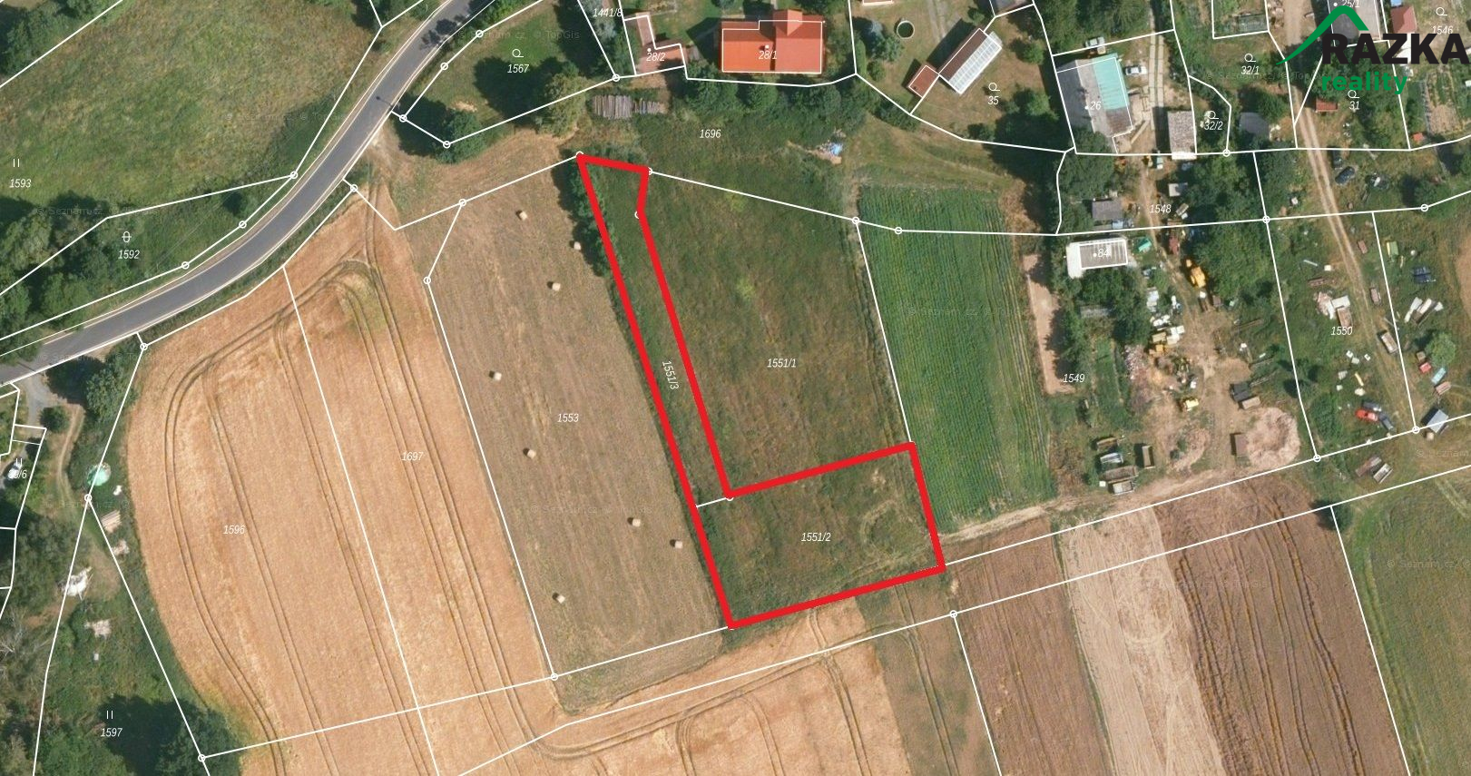 Stavební pozemek 1 888 m2 ve Velkém Rapotíně u Tachova